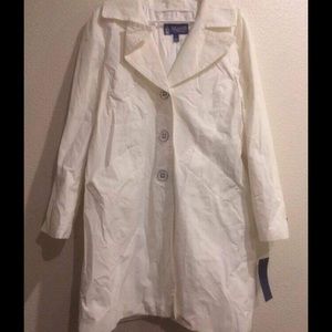 NWT London Fog White Button Down Jacket Size L