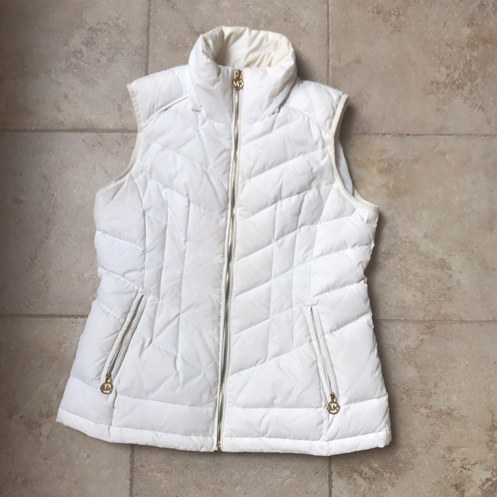 White Michael Kors down vest