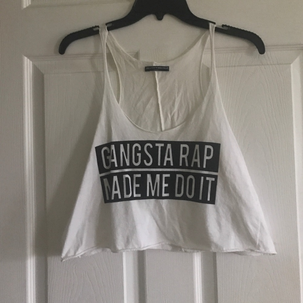 "Gangsta Rap Made Me Do It" cropped tank
