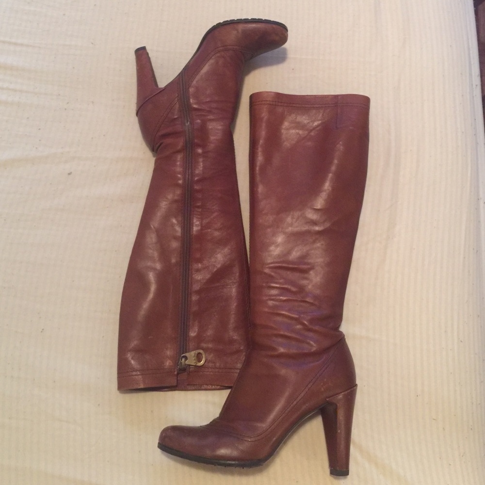 Marc by Marc Jacobs Brown Leather Heel Boots 36 6