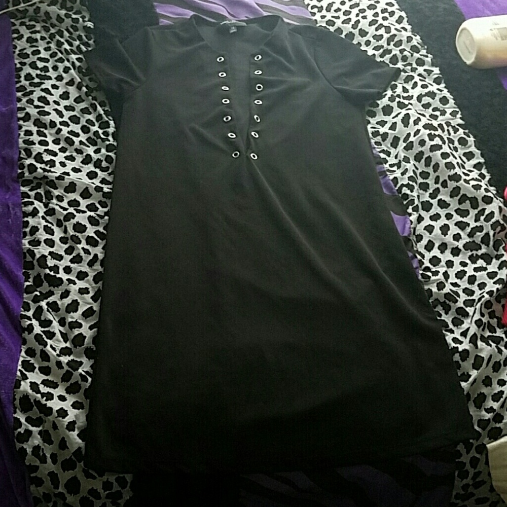 Black laced up dress