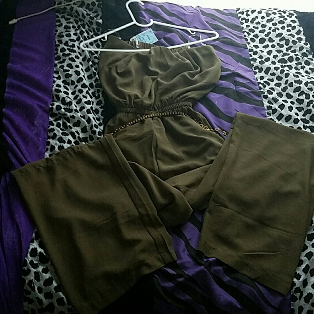 Olive green romper