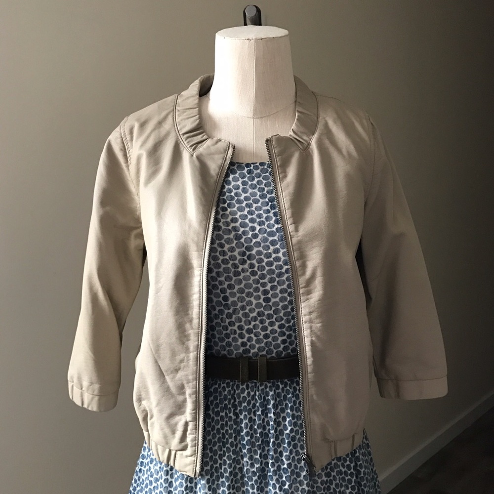 Forever 21 Vegan Leather Bomber Jacket