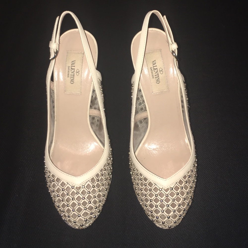 Valentino Cage Mesh Slingback Pumps - Picture 3 of 4