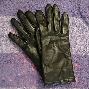 Womens Black Leather Gloves