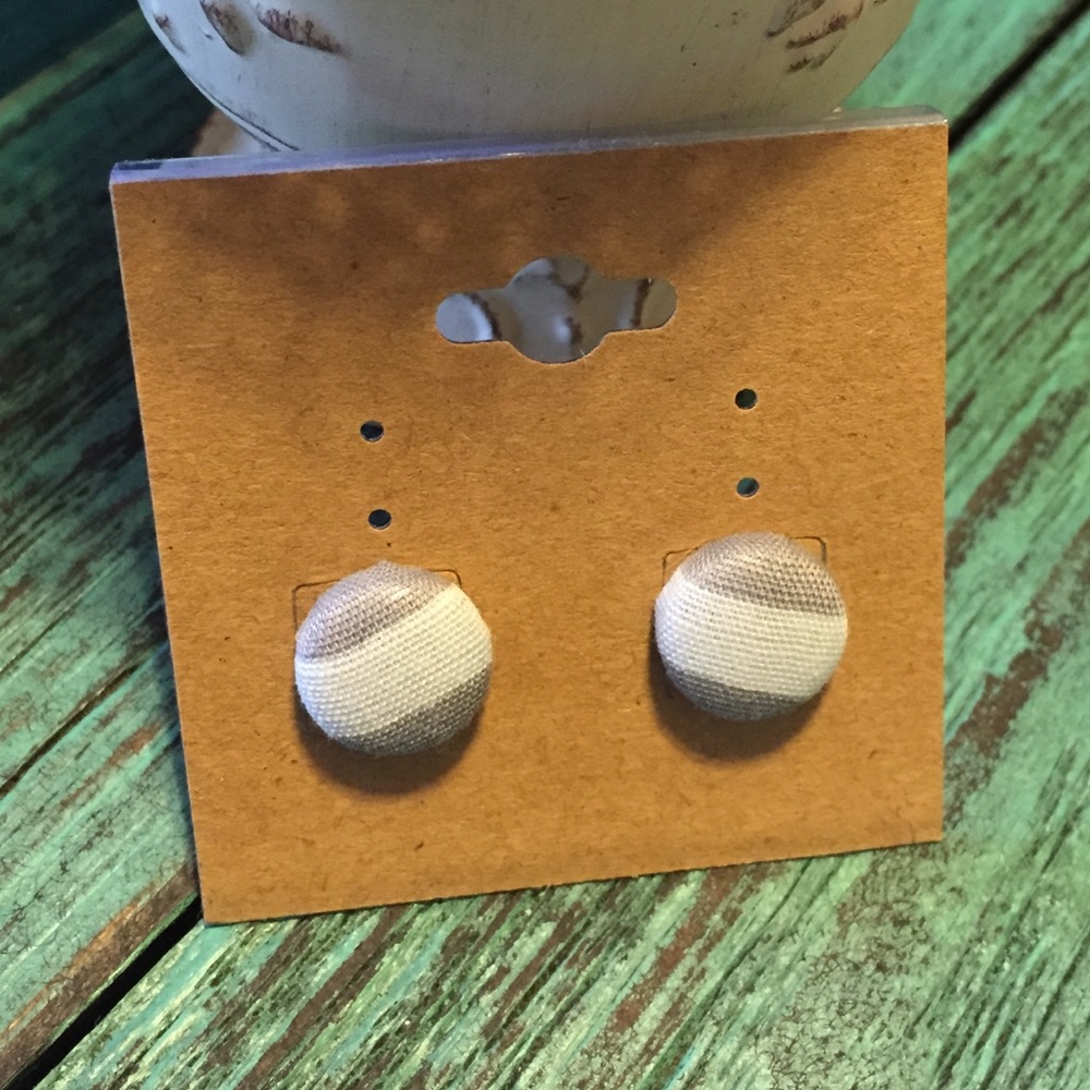 Fabric Wrapped Earrings