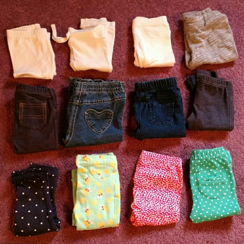 3-6 month girls pants lot