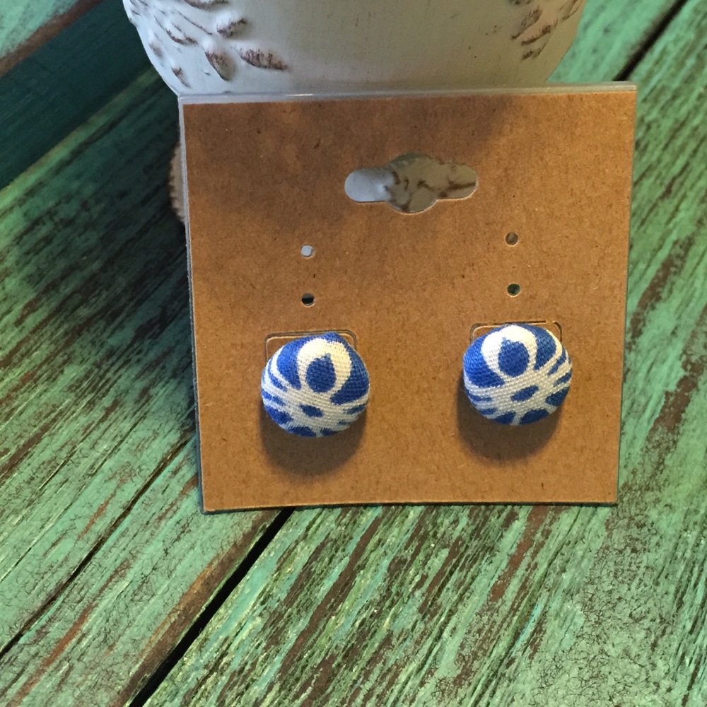 Fabric Wrapped Earrings