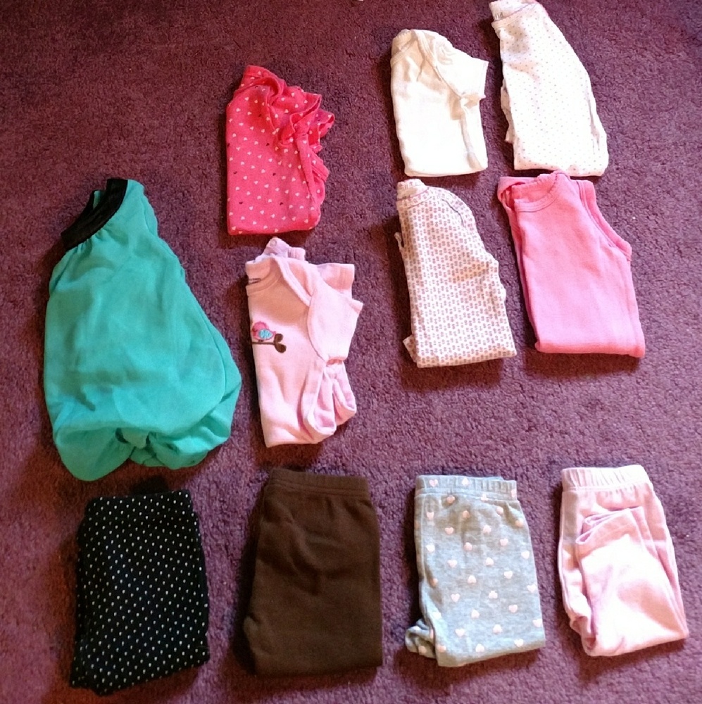 3-6 month girl's outfits.