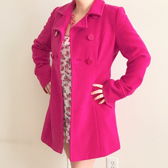 Express Jackets & Blazers - Express Pink Peacoat