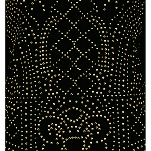 NWT black studded embellished body con dress - Picture 4 of 4