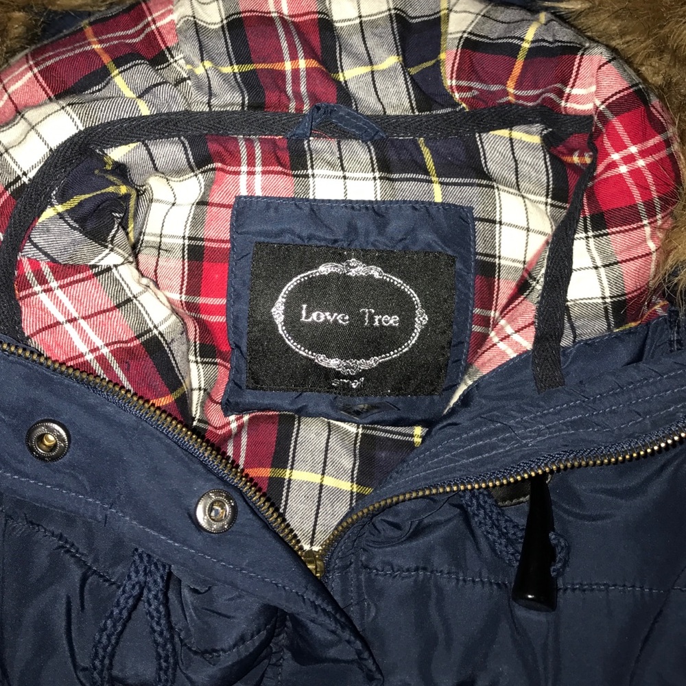 Love Tree faux fur lined Puffer Vest