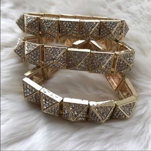 Gold Pavé Studded Bracelet