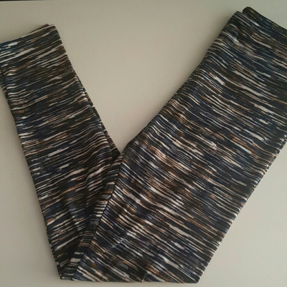 OS navy stripe lularoe leggings