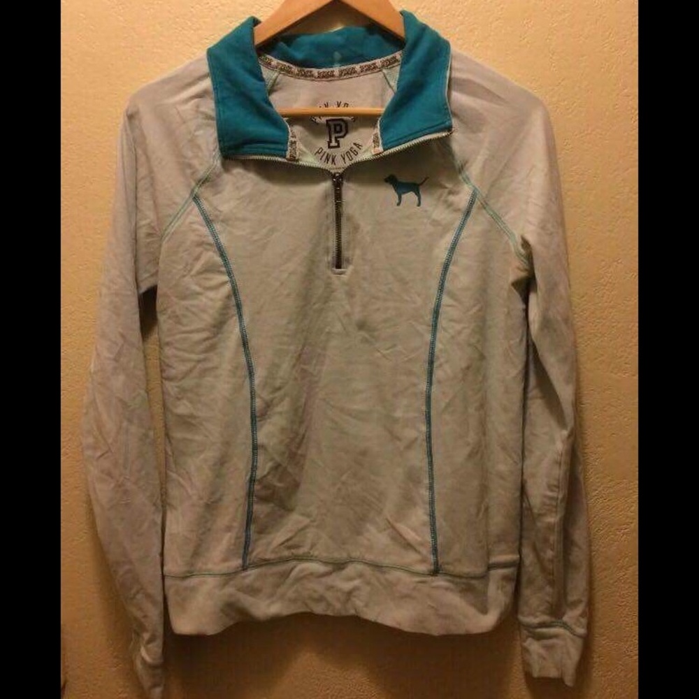 VS PINK super cute blue yoga jacket size M