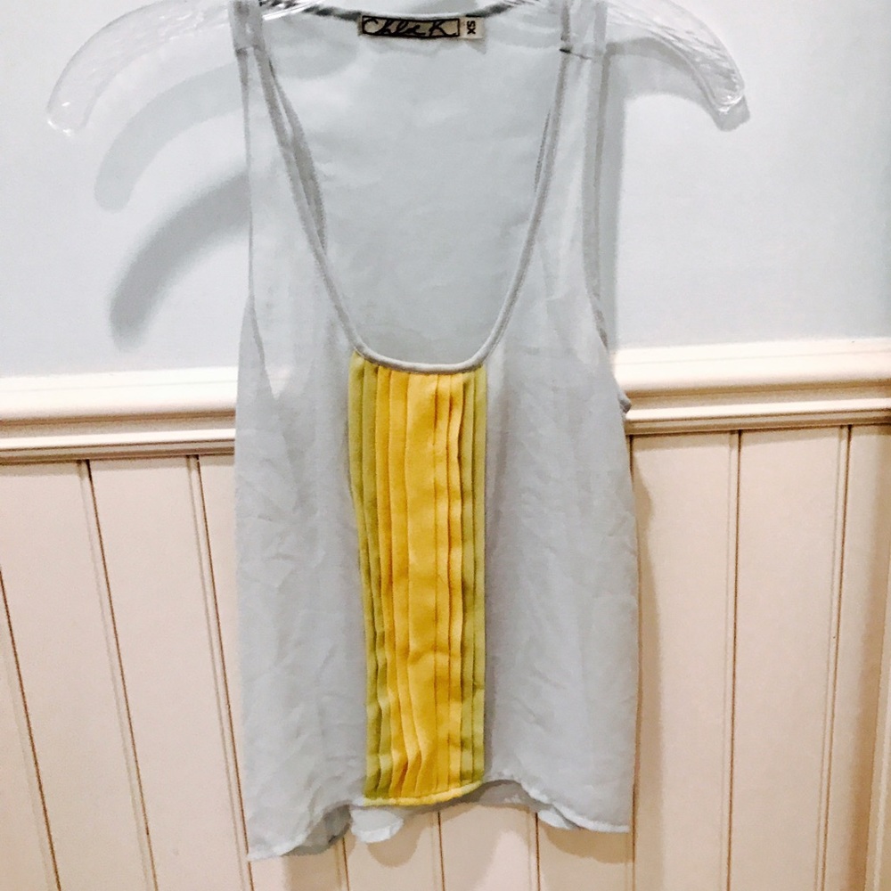 Light blue sheer tank top
