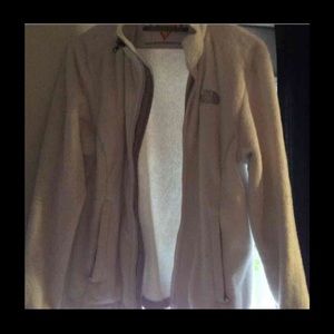 White northface zipup jacket