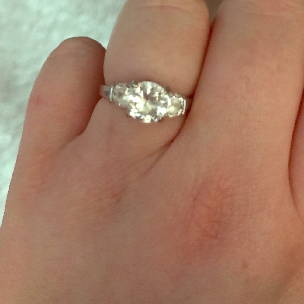 Cubic zirconium ring in size 10.