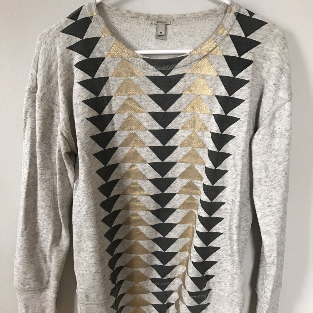 Jcrew metallic sweatshirt