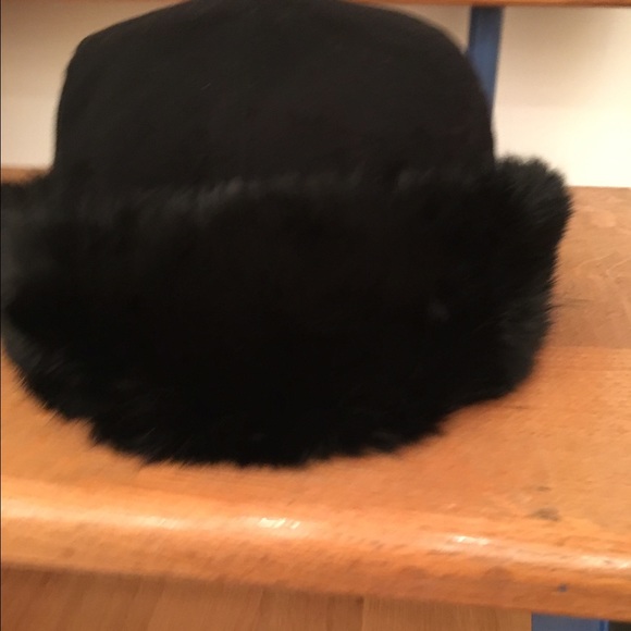 Eugenia Kim Black Rabbit Fur Hat
