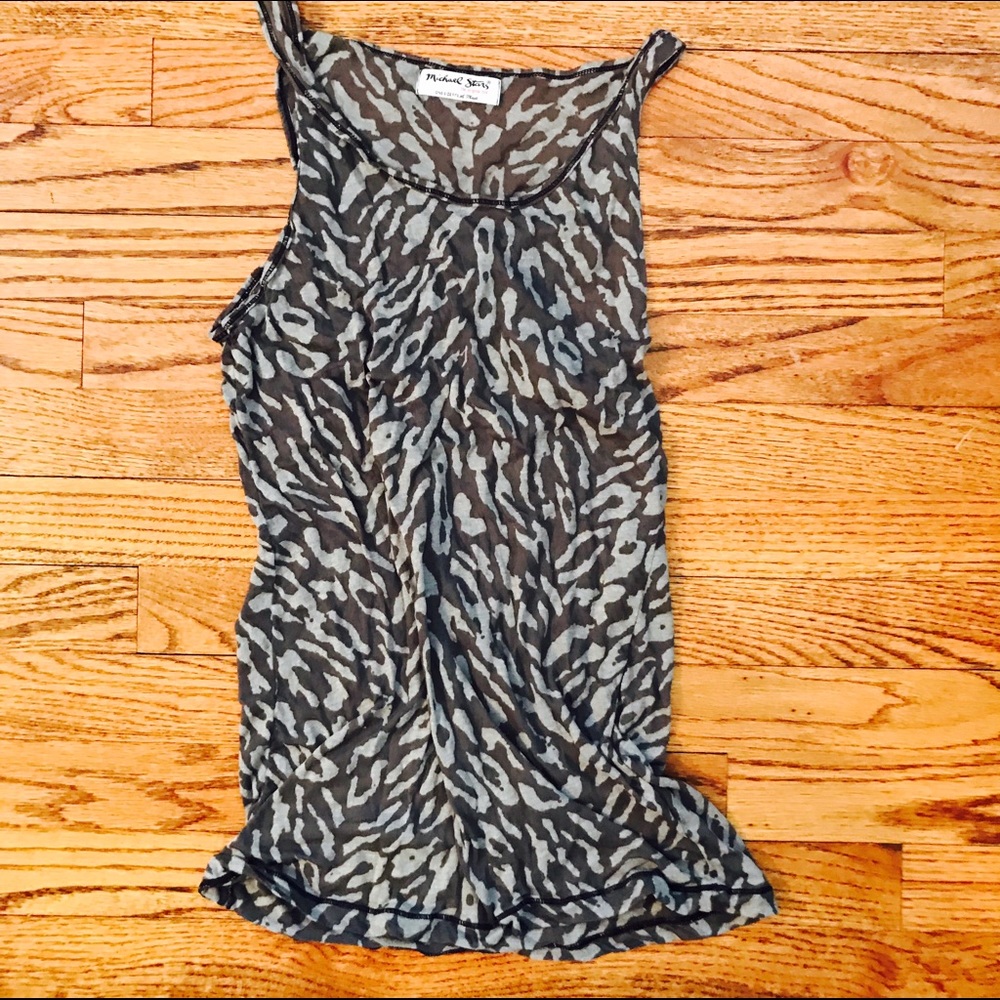 Michael stars designer cheeta tank