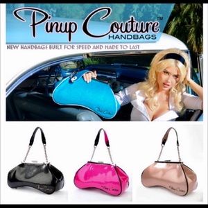 BNWT Pinup Couture Amoeba Turquoise Sparkle Purse