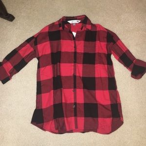 Old Navy Red & Black Plaid Shirt
