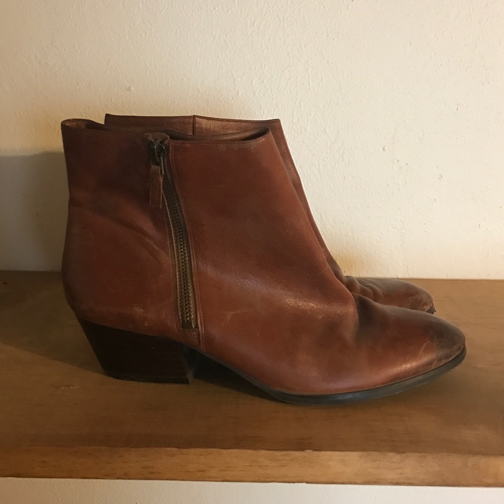 Franco Sarto Brown Ankle Boots
