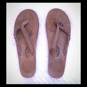 "Flirty Braidy" Rainbow Flip Flops