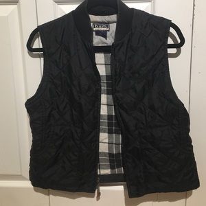 Black Vest with Plaid inside