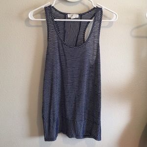 Small Blue and White Striped Forever 21 Tank Top