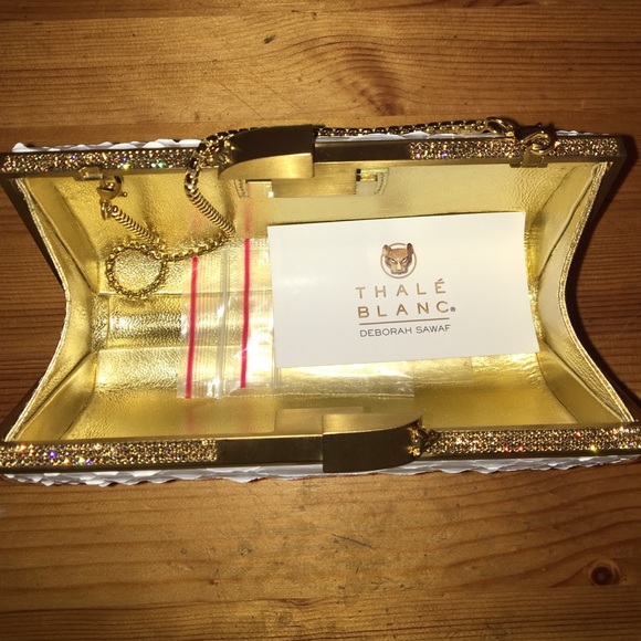 Thale Blanc Embellished Python Clutch - Picture 4 of 4