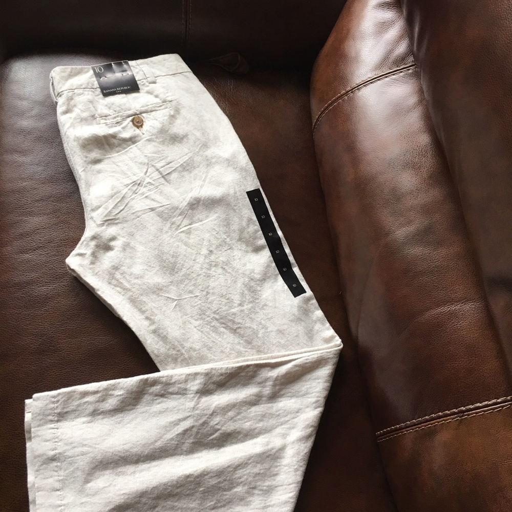 Banana Republic Linen Wide Leg Pant, size 10