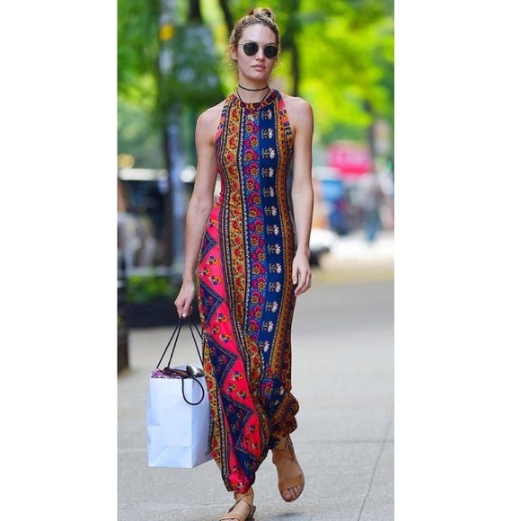 Midnight Rambler MAXI DRESS Stretch Jersey Long - Picture 2 of 4