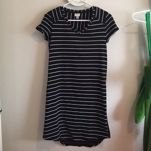 XS Merona Black and White Striped Box Dress