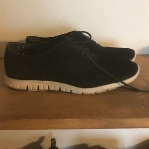 Cole Haan Zero Grand suede oxfords - black