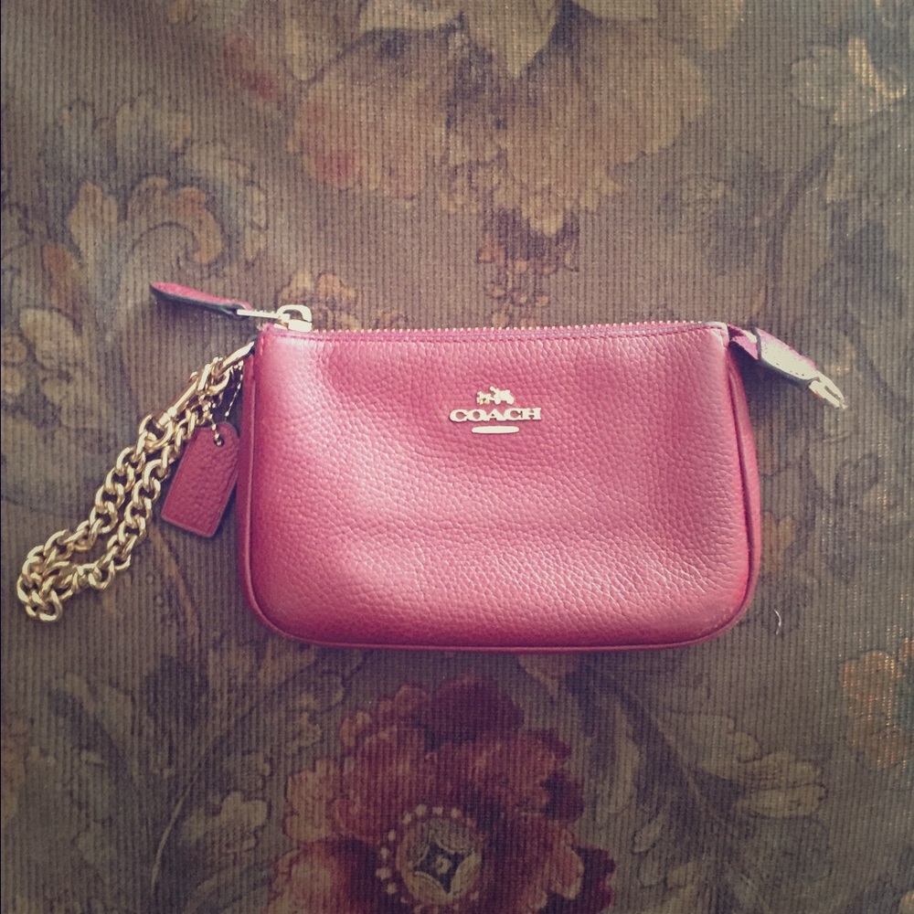 Coach Coin purse wristlet in crimson