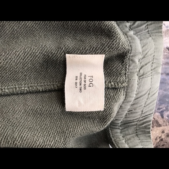 fear of god x fog olive sweat shorts - Picture 3 of 4