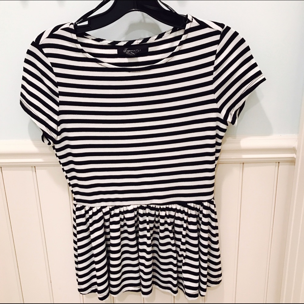 Forever 21 striped peplum shirt