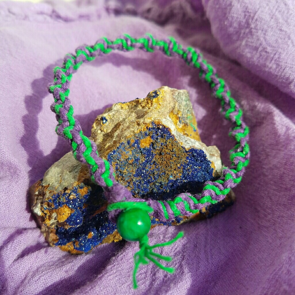 🚫SOLD🛇💞Handmade💞 Hemp Bracelet with Jade Bead