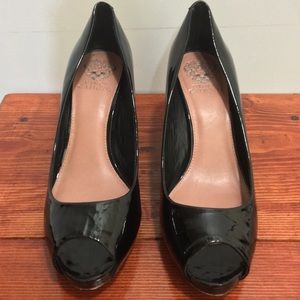 Vince Camuto classic black open toe heel