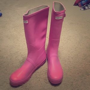 NWOT Matte pink Hunter boots!