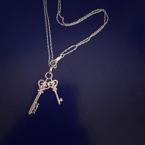 Perfect bundle item! key w Sterling silver chain