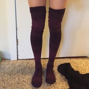 NWOT Purple thigh socks