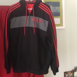 Adidas zip up hoodie and matching shirt
