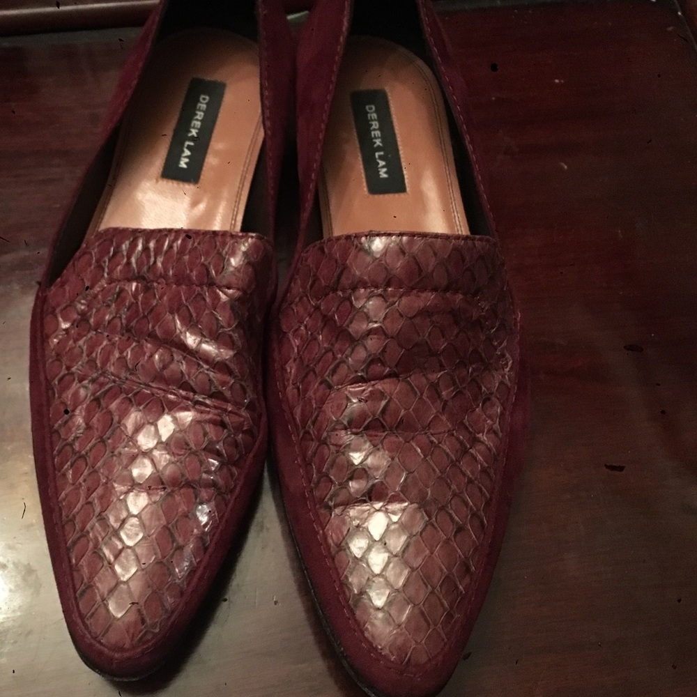 Derek lam texted leather and suede flats