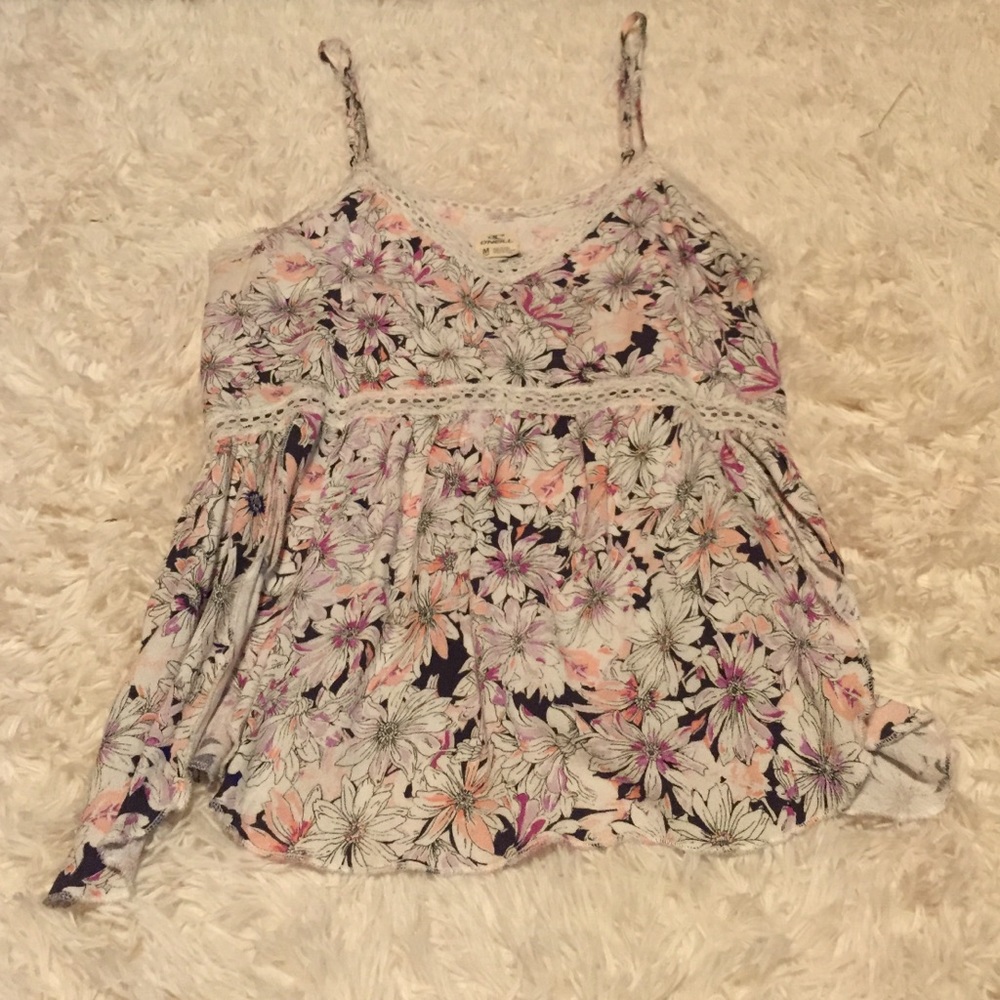 flowy floral tank