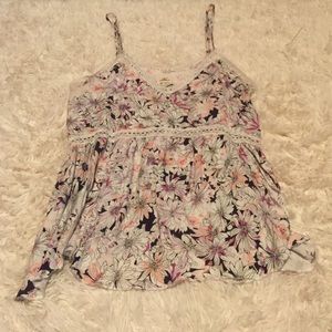 flowy floral tank