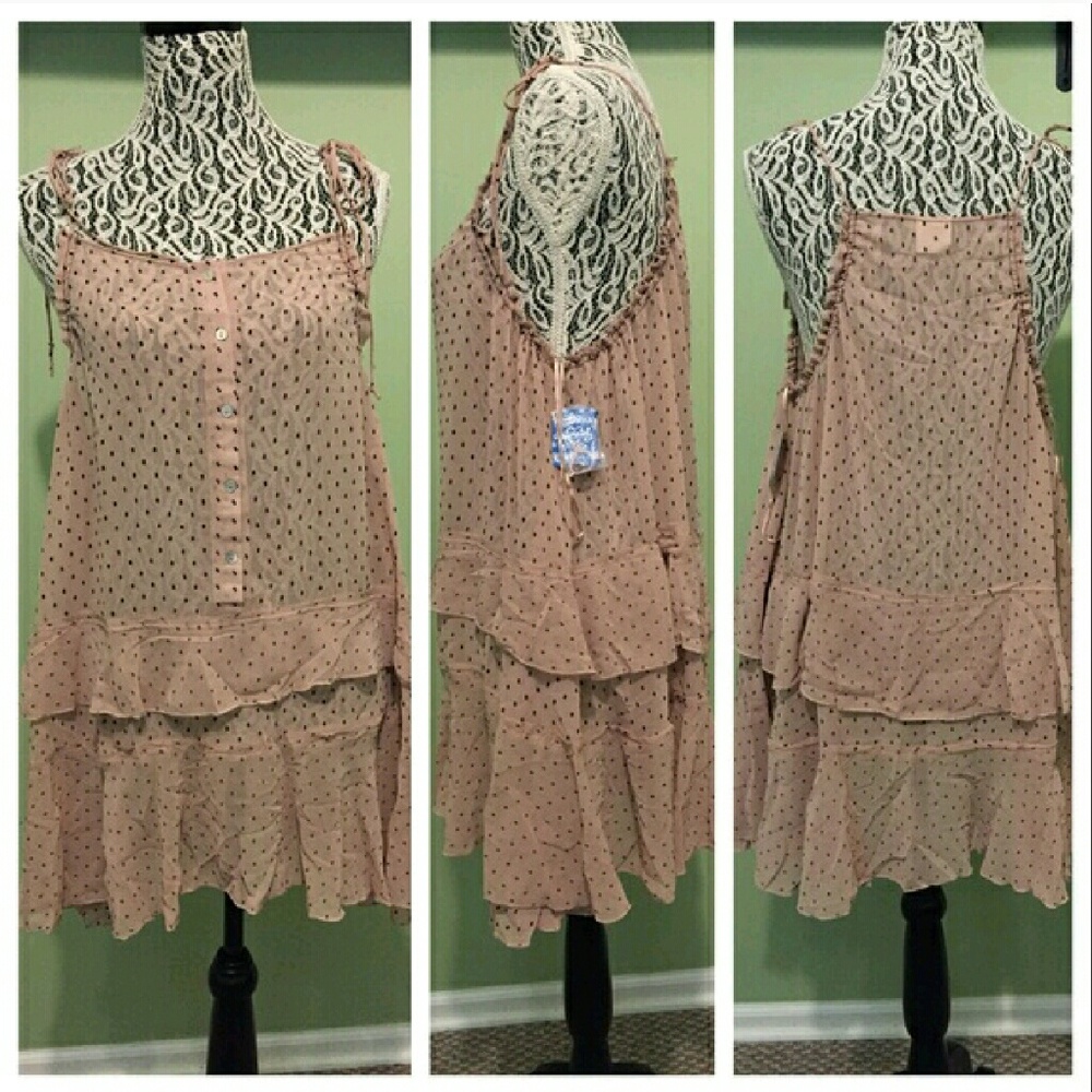 Free People | Tiered Polka-dot Slip Dress - Picture 2 of 4