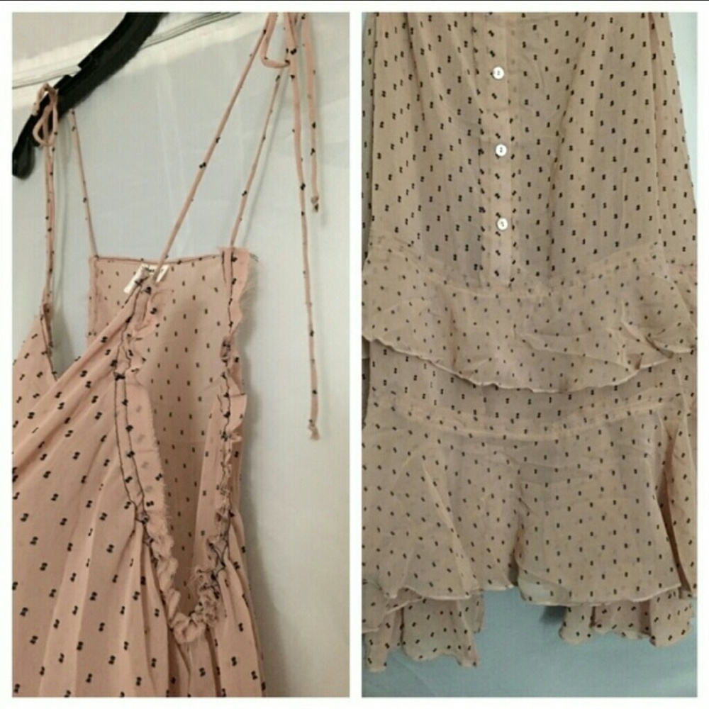 Free People | Tiered Polka-dot Slip Dress - Picture 3 of 4